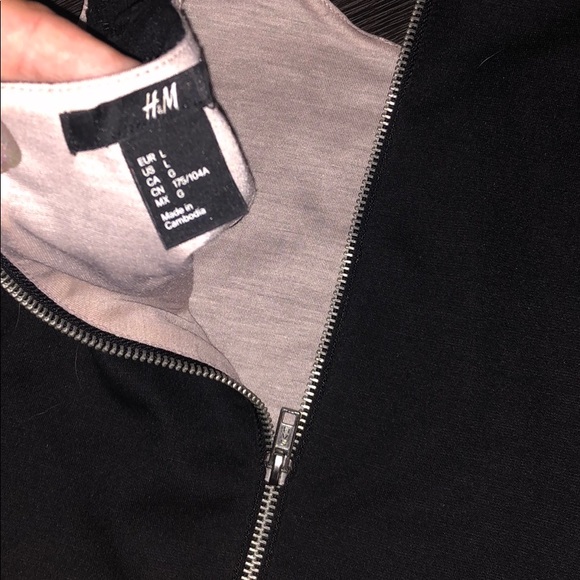 H&M Black Lace Dress, mixed media, back zipper, EUC - Picture 8 of 8